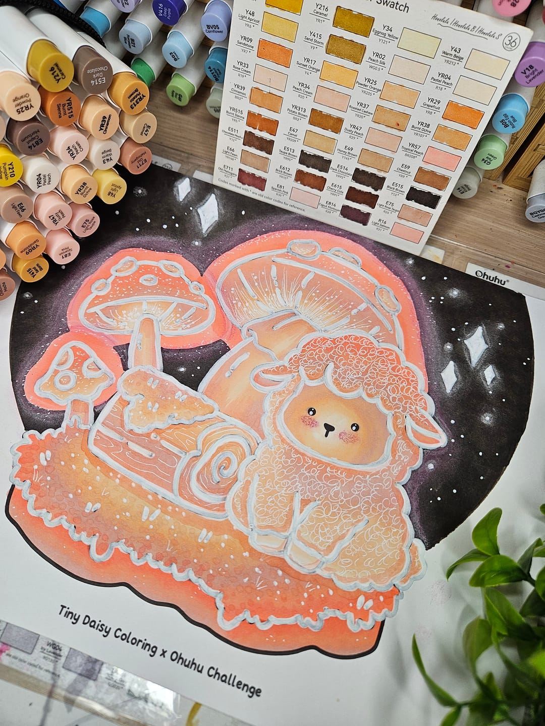 Customer photo review of Ohuhu Honolulu 36 Skin Tone Colors Dual Tips Portrait Alcohol Art Markers (New Color Codes)