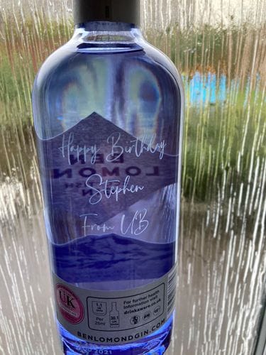Customer photo review of Personalised Gin