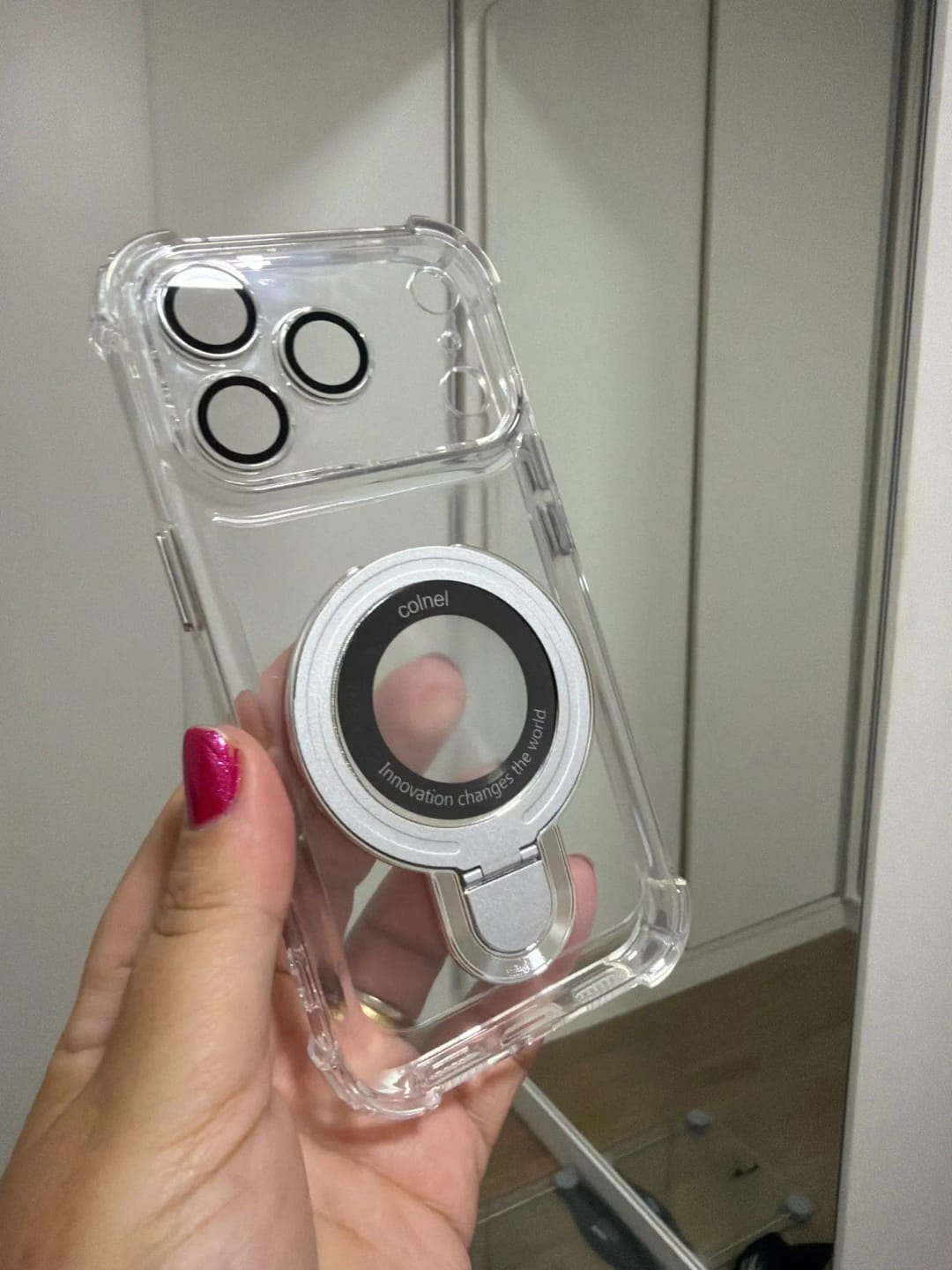 Customer photo review of Coque iPhone anti-chute à anneau invisible Airluma