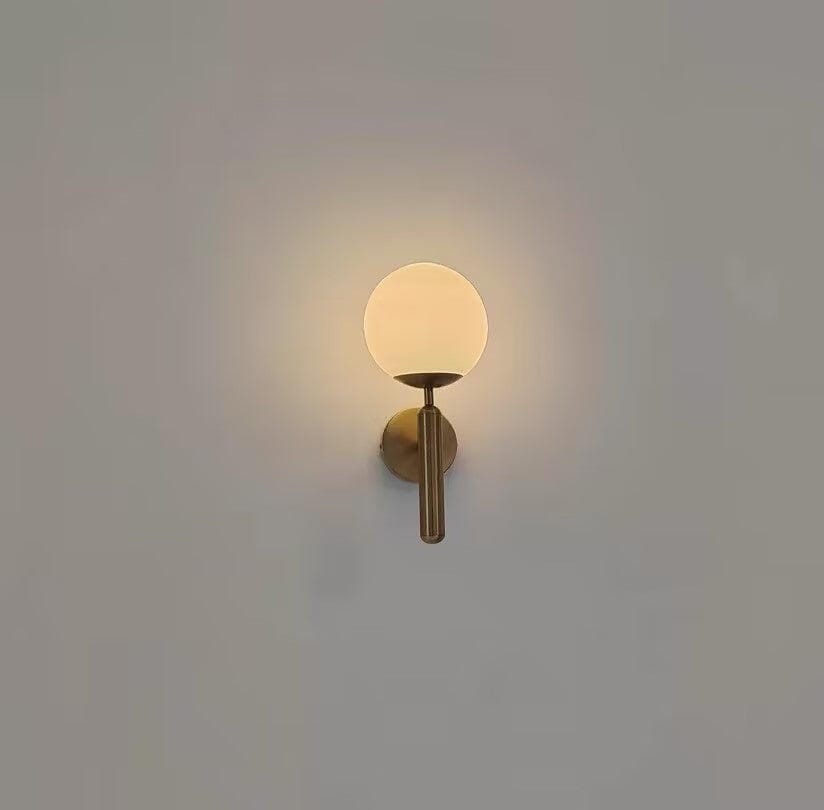 Customer photo review of Mouth-Blown Glass Wall Light, Copper or Brass, 15 cm, Wall Sconce
