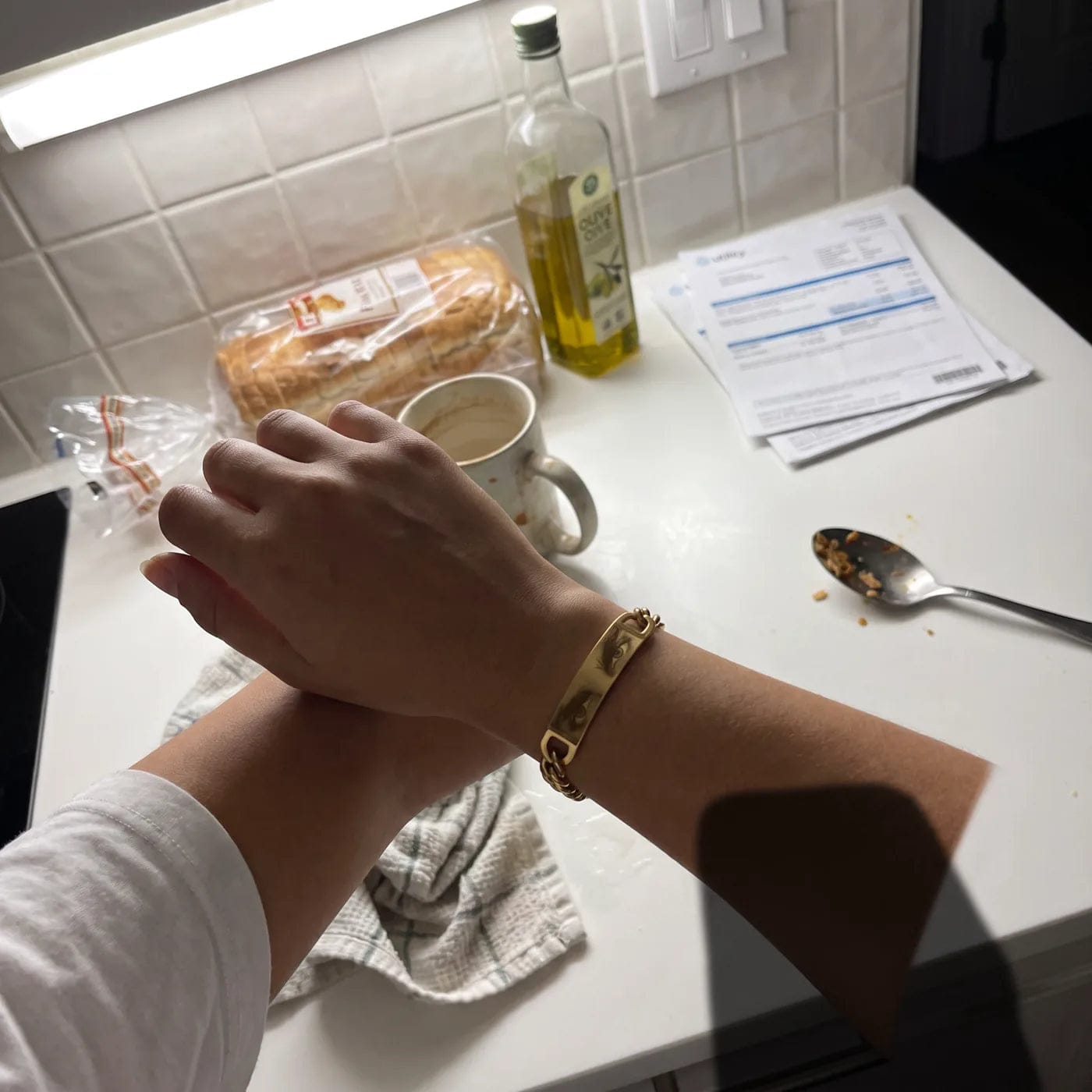 Customer photo review of Pulsera Ojo Eterno | Joyería Personalizable