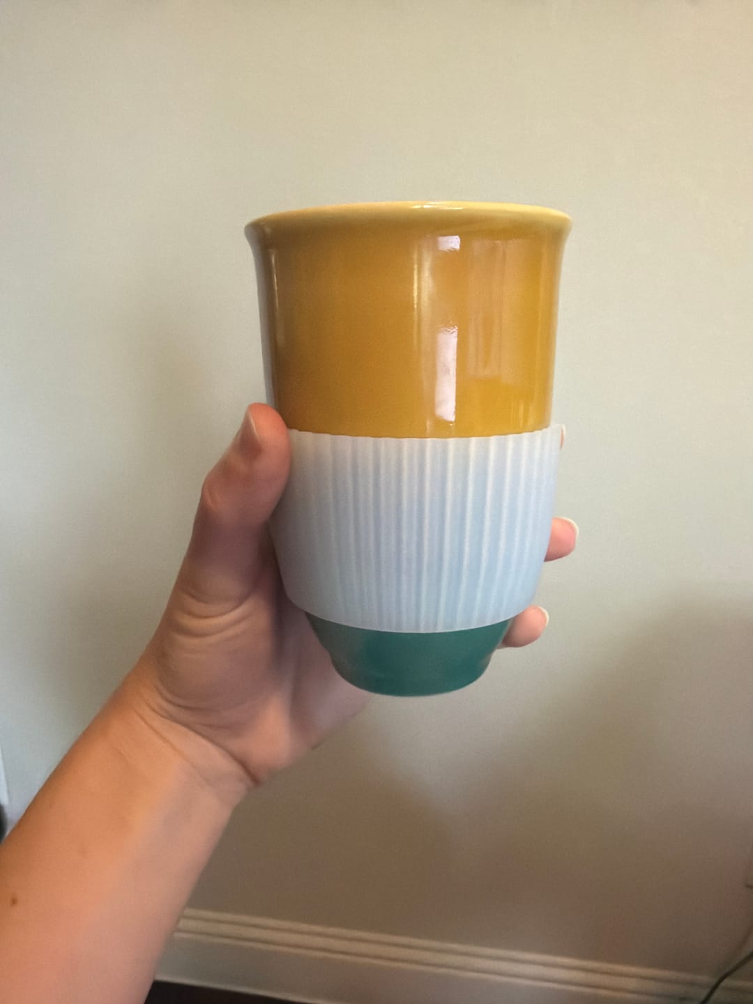 Customer photo review of Clear Lid and Sleeve for 12oz cup