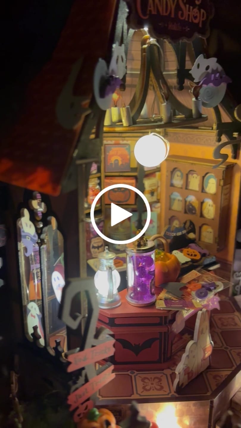 Customer video review of Rolife Haunted Candy House – DIY Miniaturhaus für Halloween