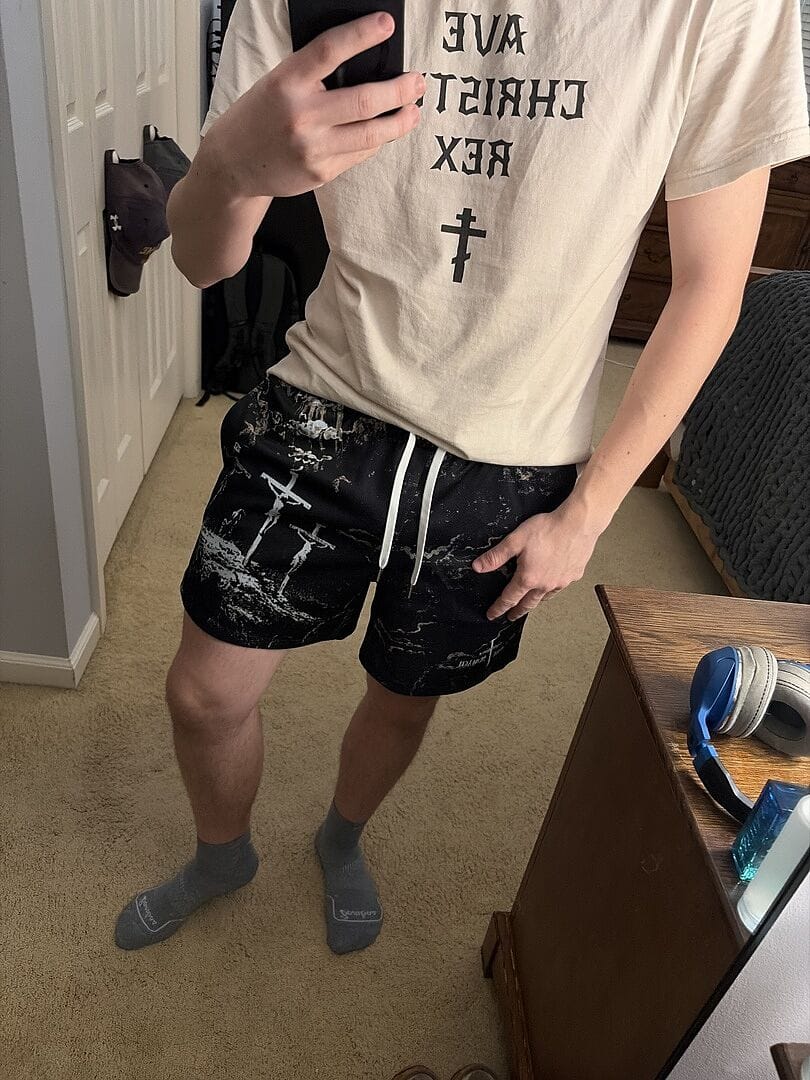 Customer photo review of Cross Camo Shorts