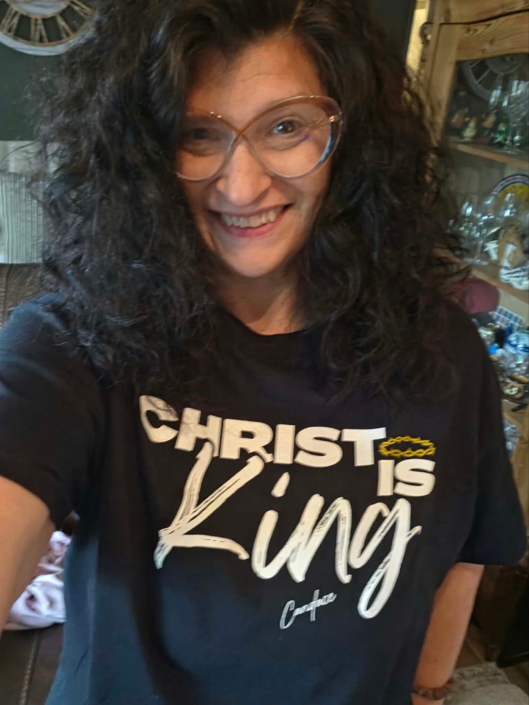 Customer photo review of Christ Is King T-Shirt