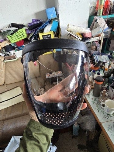 Customer photo review of Visière de protection intégrale anti-buée
