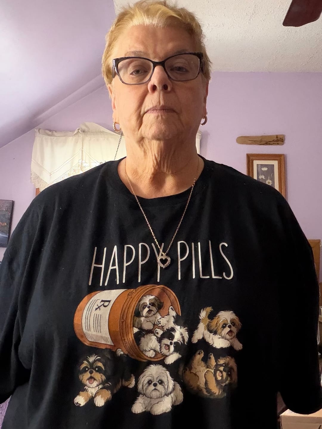 Customer photo review of Happy Pills Shih Tzu Shirt