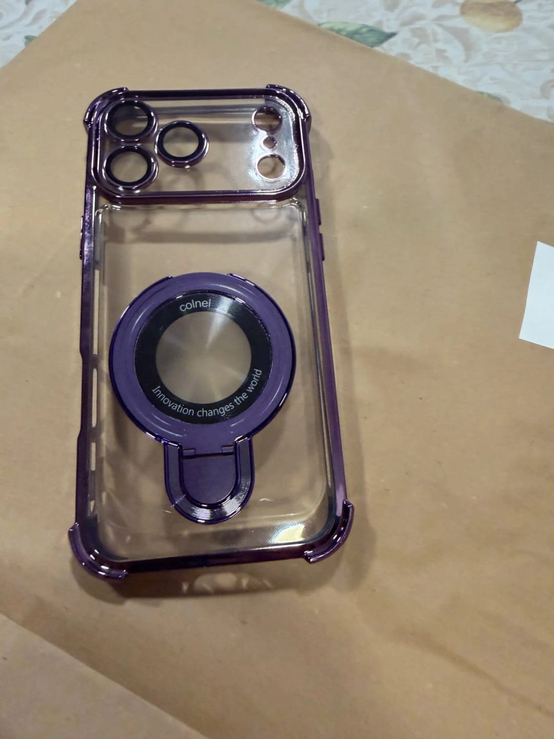 Customer photo review of Coque iPhone anti-chute à anneau invisible Airluma