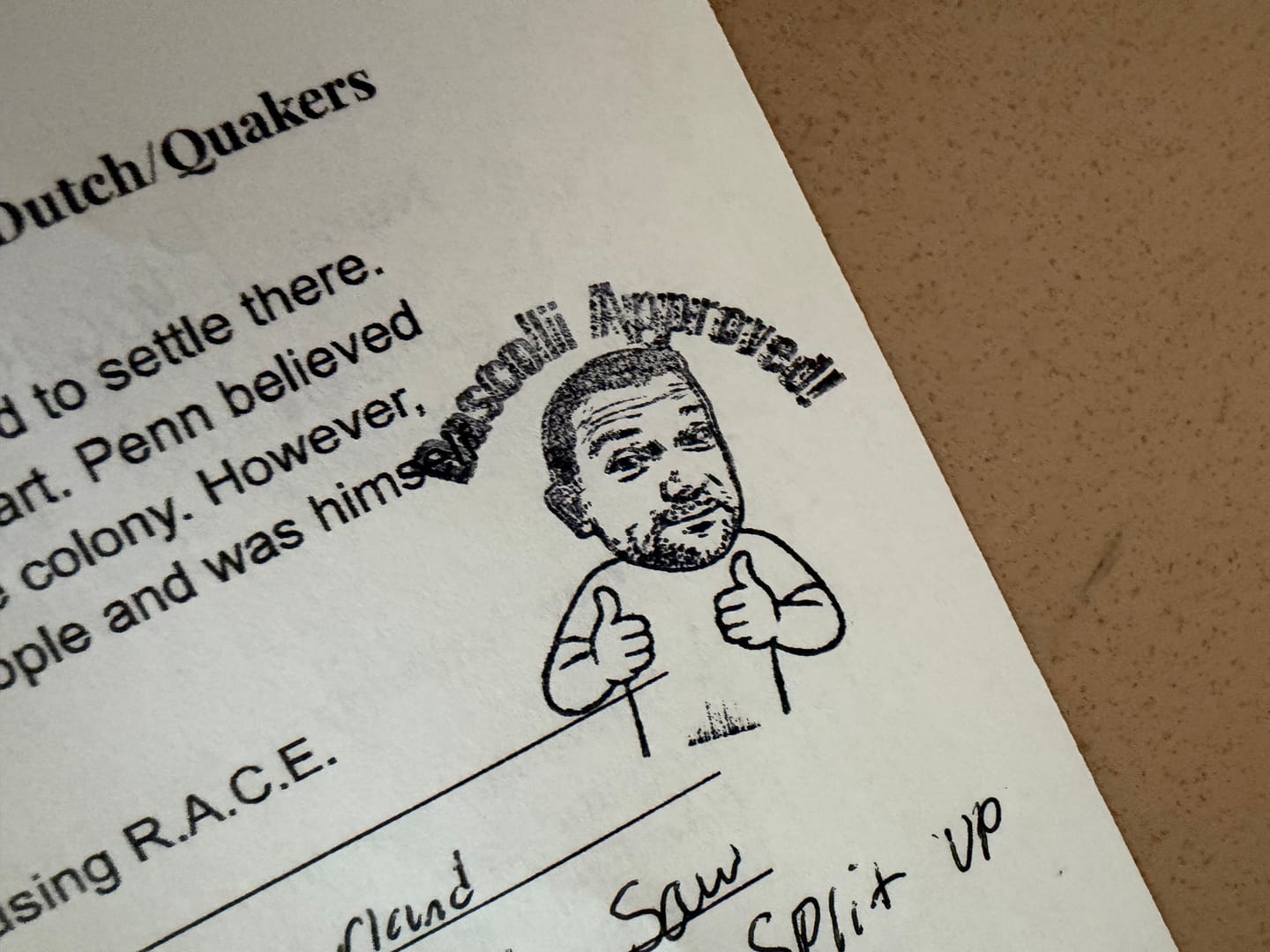 Customer photo review of Face Stamp ¦ Wood Stamp ¦ US
