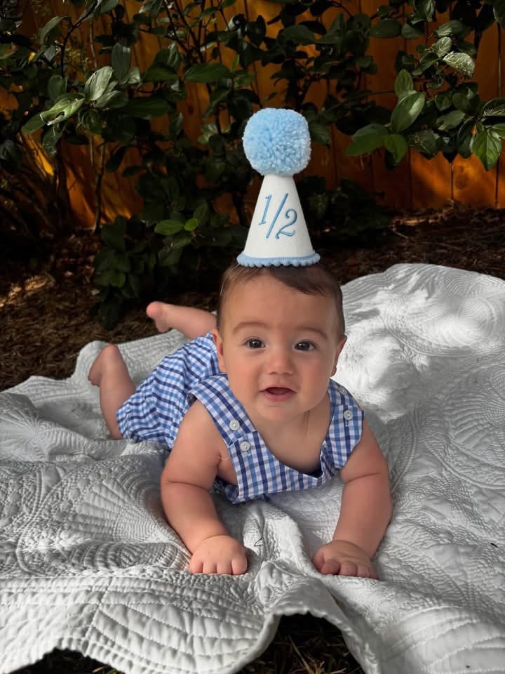 Customer photo review of Summer Time Blue Gingham Jon Jon