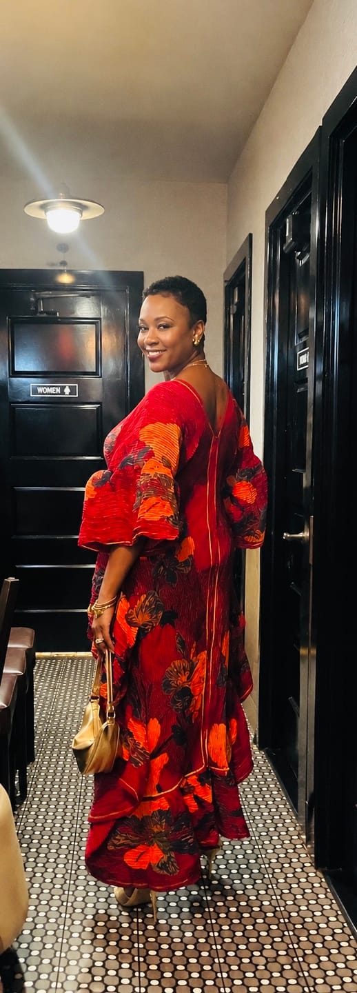 Customer photo review of Crimson Bloom Dress 9/10