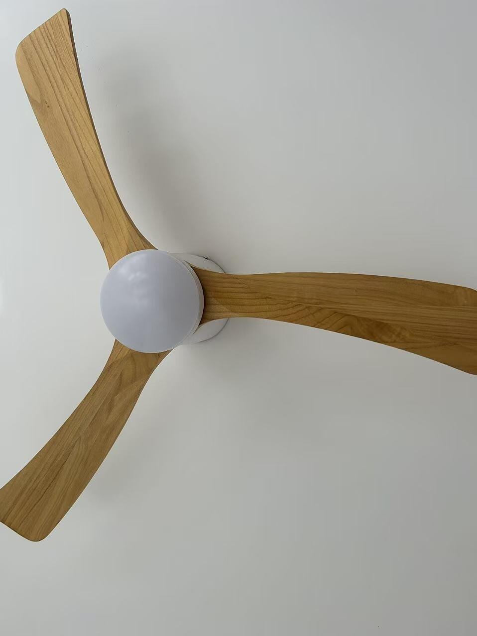 Customer photo review of Wooden Ceiling Fan with Light, Copper DC Motor, Integrated LED