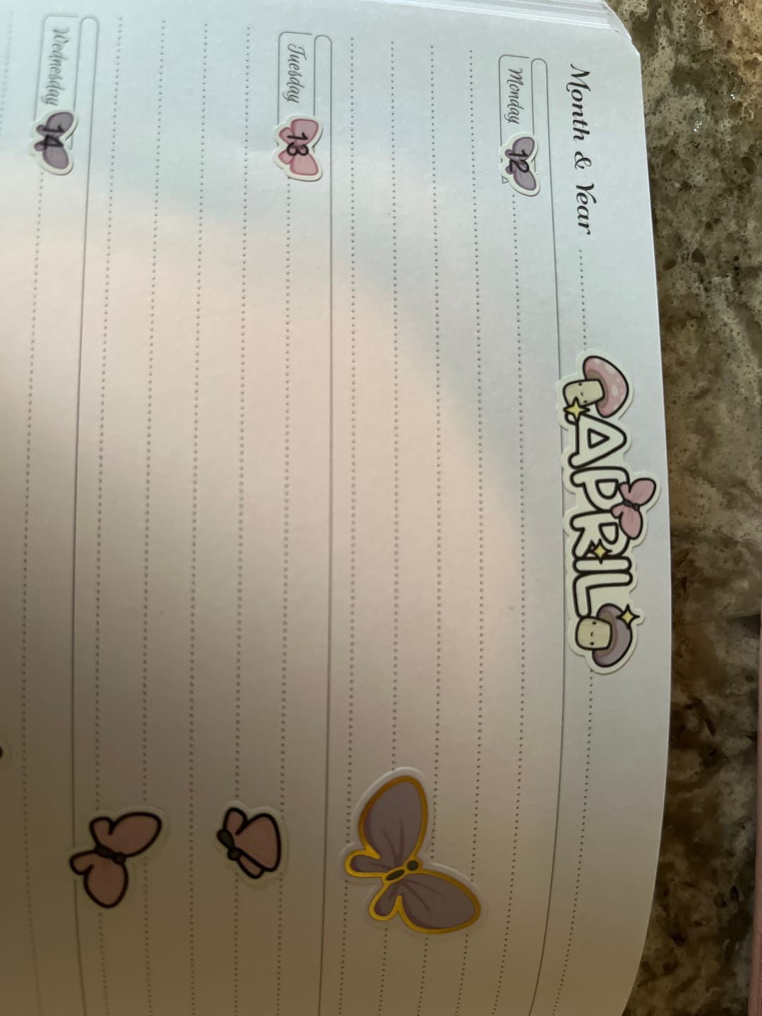 Customer photo review of Fairy Garden Months 2 Planner Stickers
