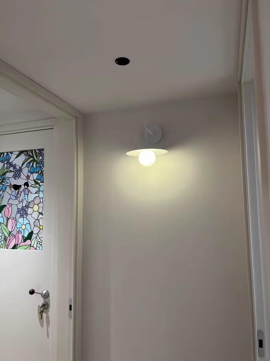 Customer photo review of Ironwork Wall Light, Opaque Glass Shade, 25 cm, Wall Sconce