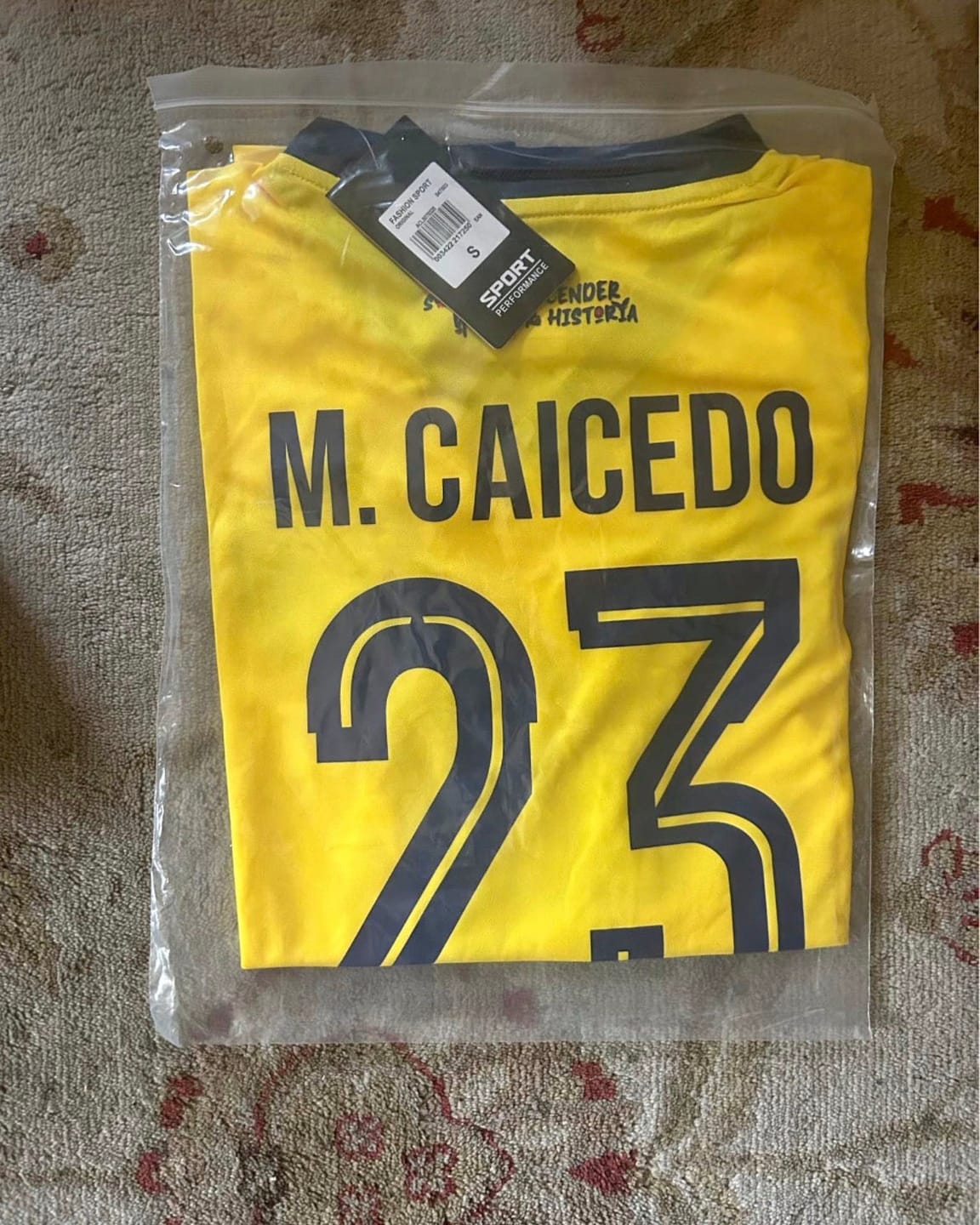 Customer photo review of Official Ecuador 2026 World Cup Men's Home Jersey – Yellow Authentic Player Version Soccer Kit by Marathon Sports