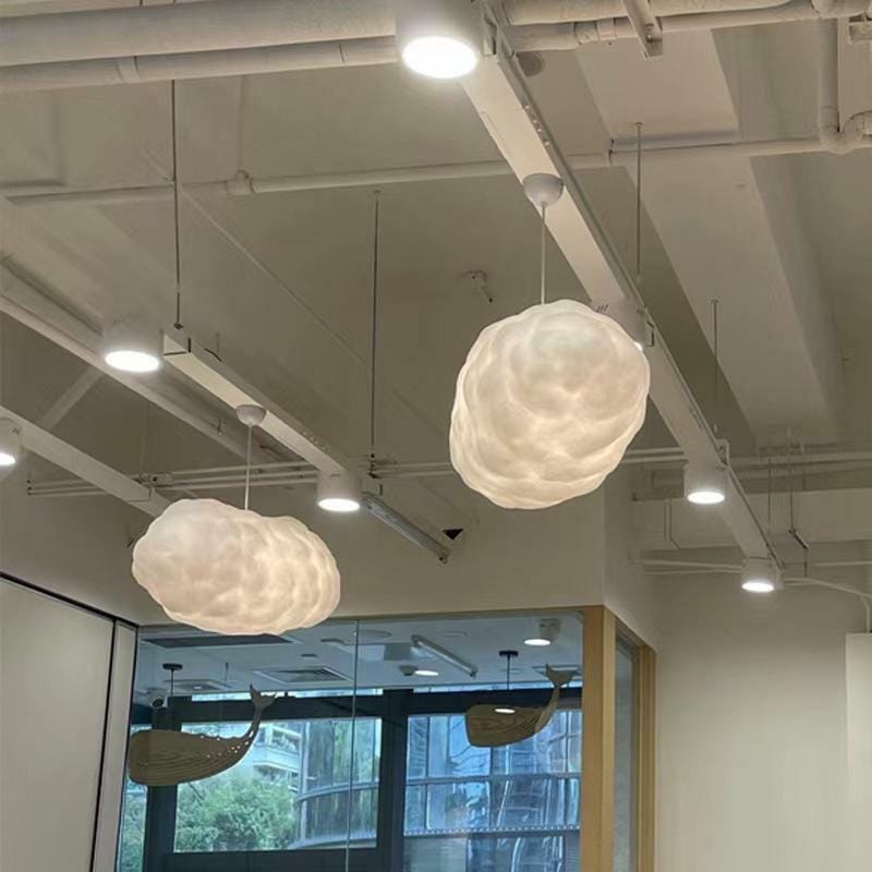 Customer photo review of Cloud-Shaped Fabric Pendant Light, Creased Texture, 30 to 90 cm