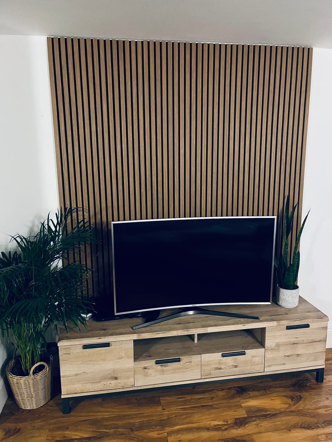 Customer photo review of Natural Oak Acoustic Wall Panel