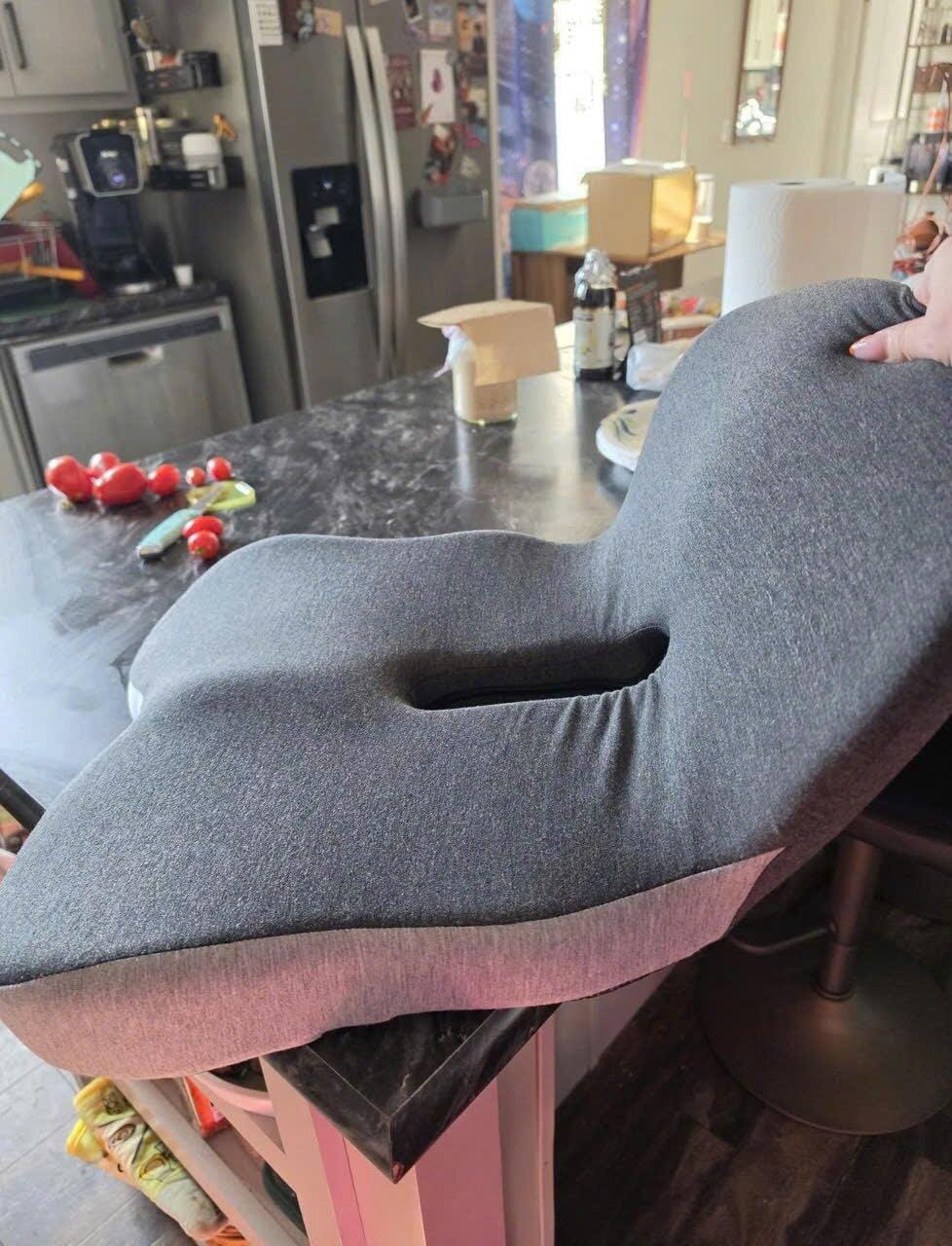 Customer photo review of Coussin orthopédique ergonomique – Améliorez votre confort d’assise