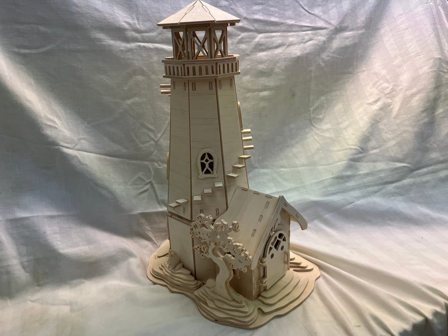 Customer photo review of Lighthouse Candle Holder Laser Cut SVG
