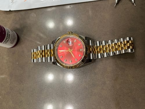 Customer photo review of DATEJUST 41MM TWO-TONE RED DIAL JUBILEE BRACELET
