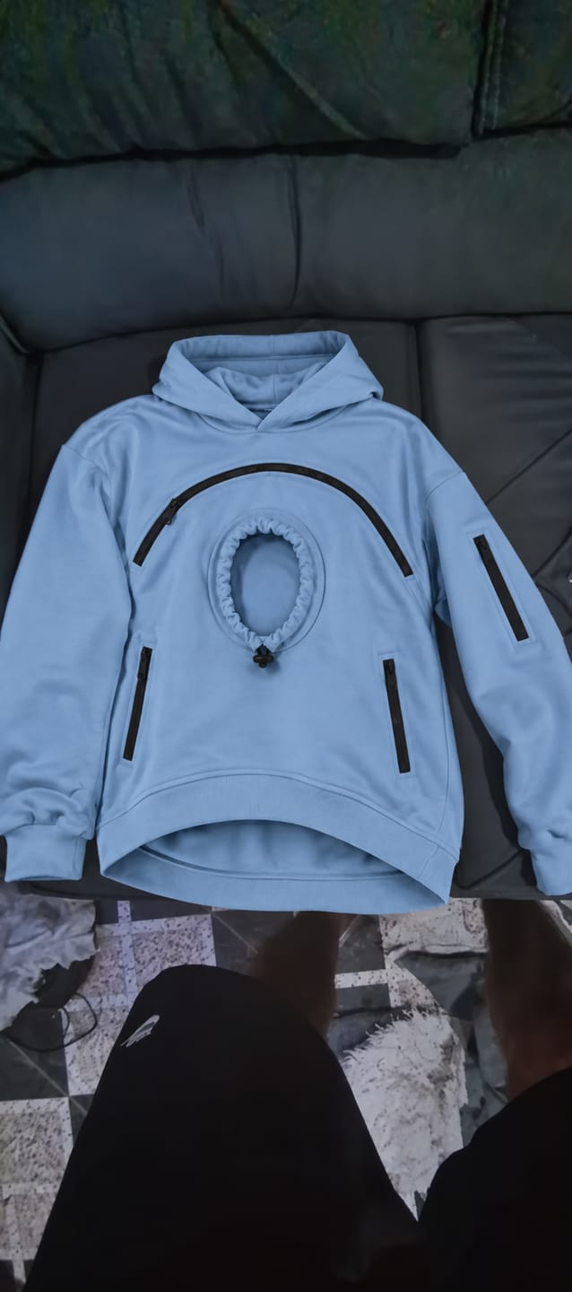 Customer photo review of Pet Pouch Hoodie