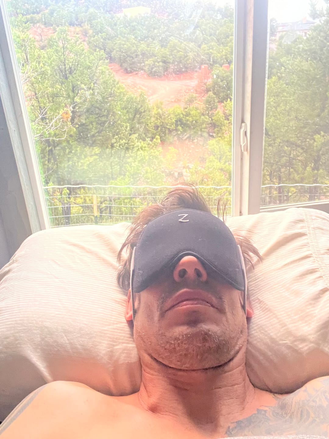 Customer photo review of SideSleeperZ Sleep Mask