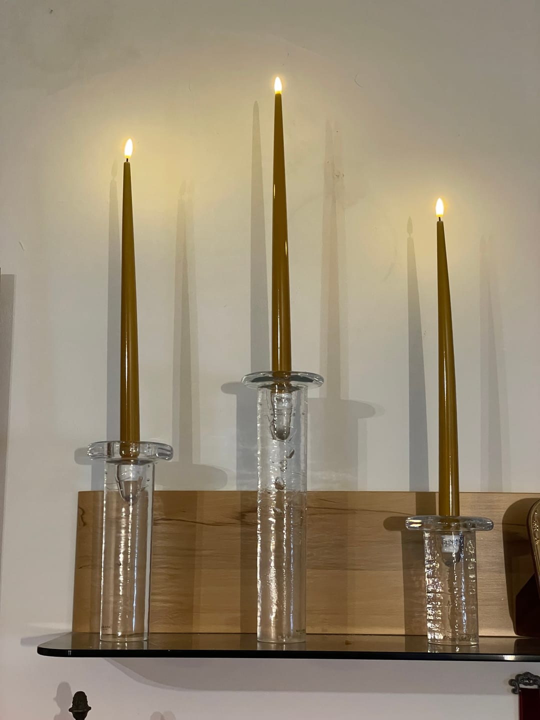 Customer photo review of LED Kertelys med Lak, 2 stk (38 cm) Karry