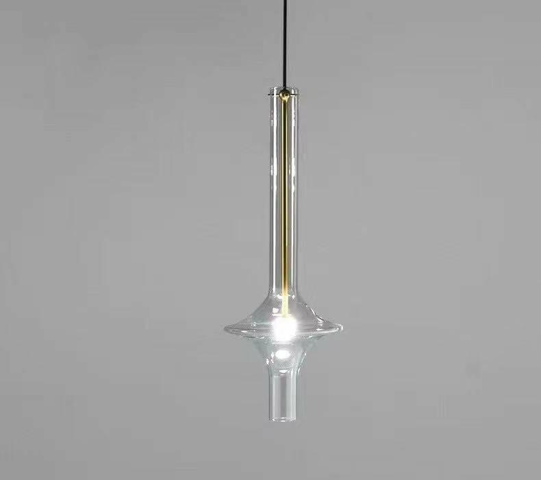 Customer photo review of Tapered Glass Pendant Light, Gold or Black Stems, 46 cm