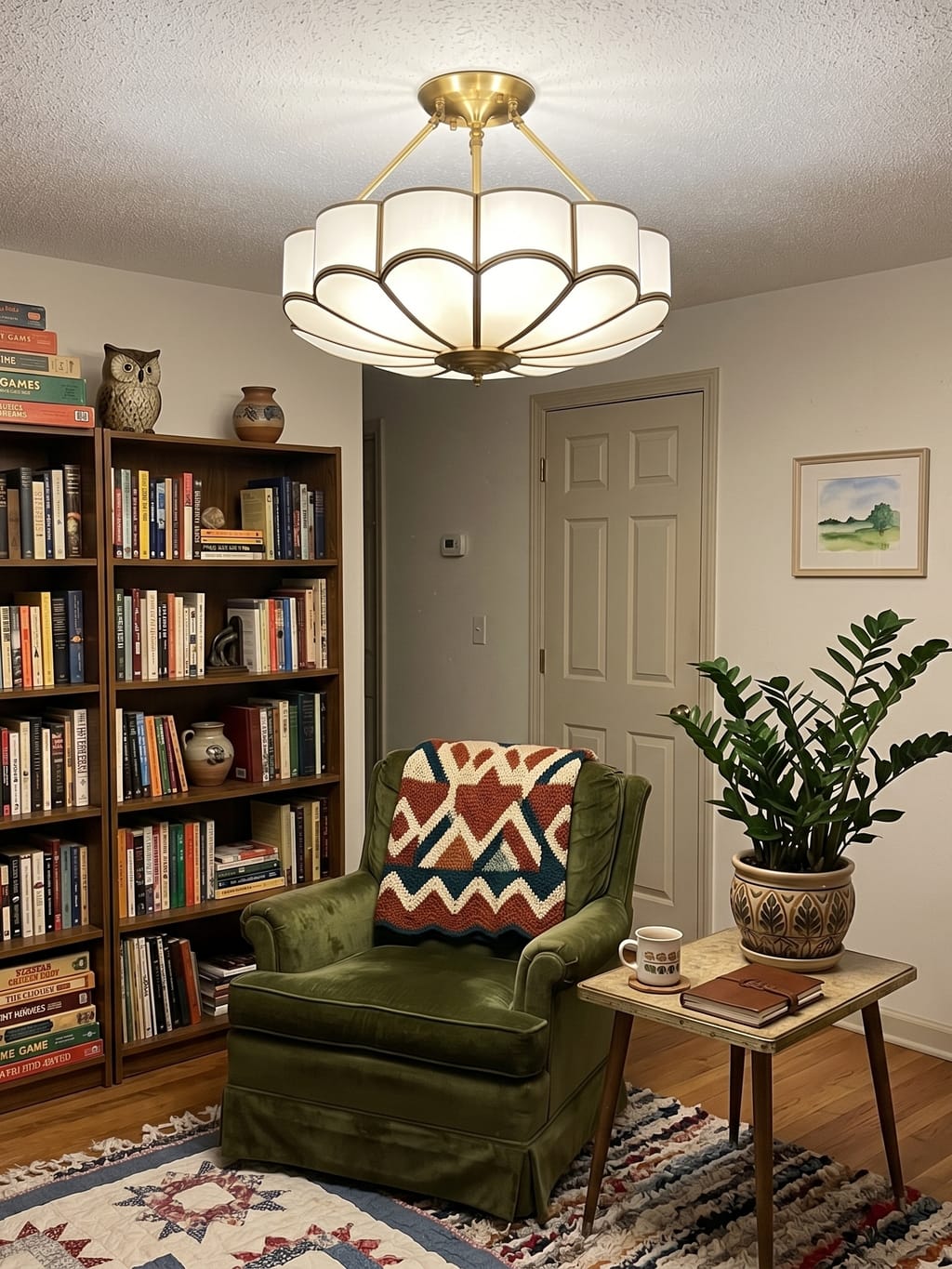 Customer photo review of Brass Cluster Ceiling Light, Frosted Glass, 45 or 60 cm