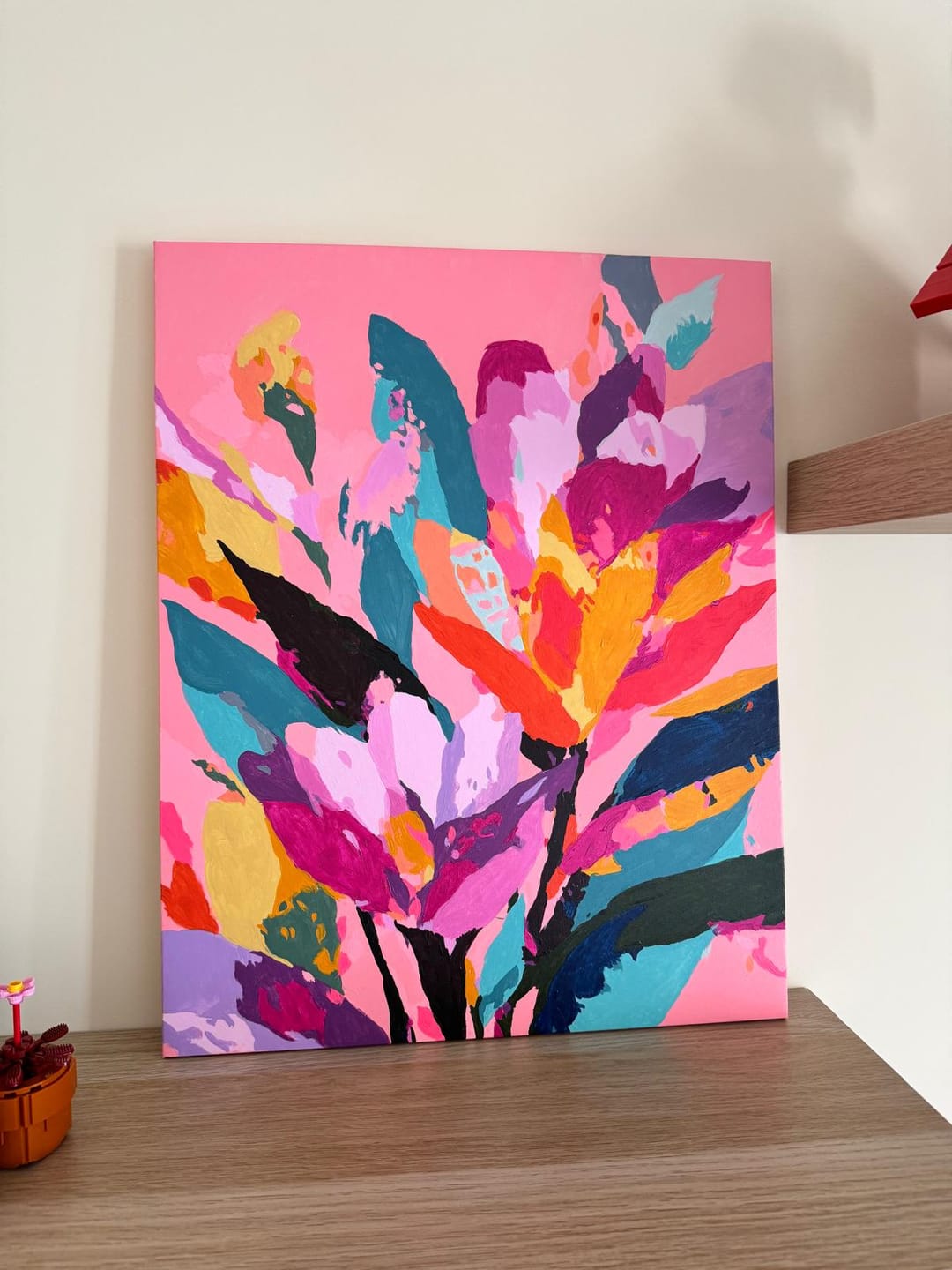 Customer photo review of Electric Petals | Paint by Number