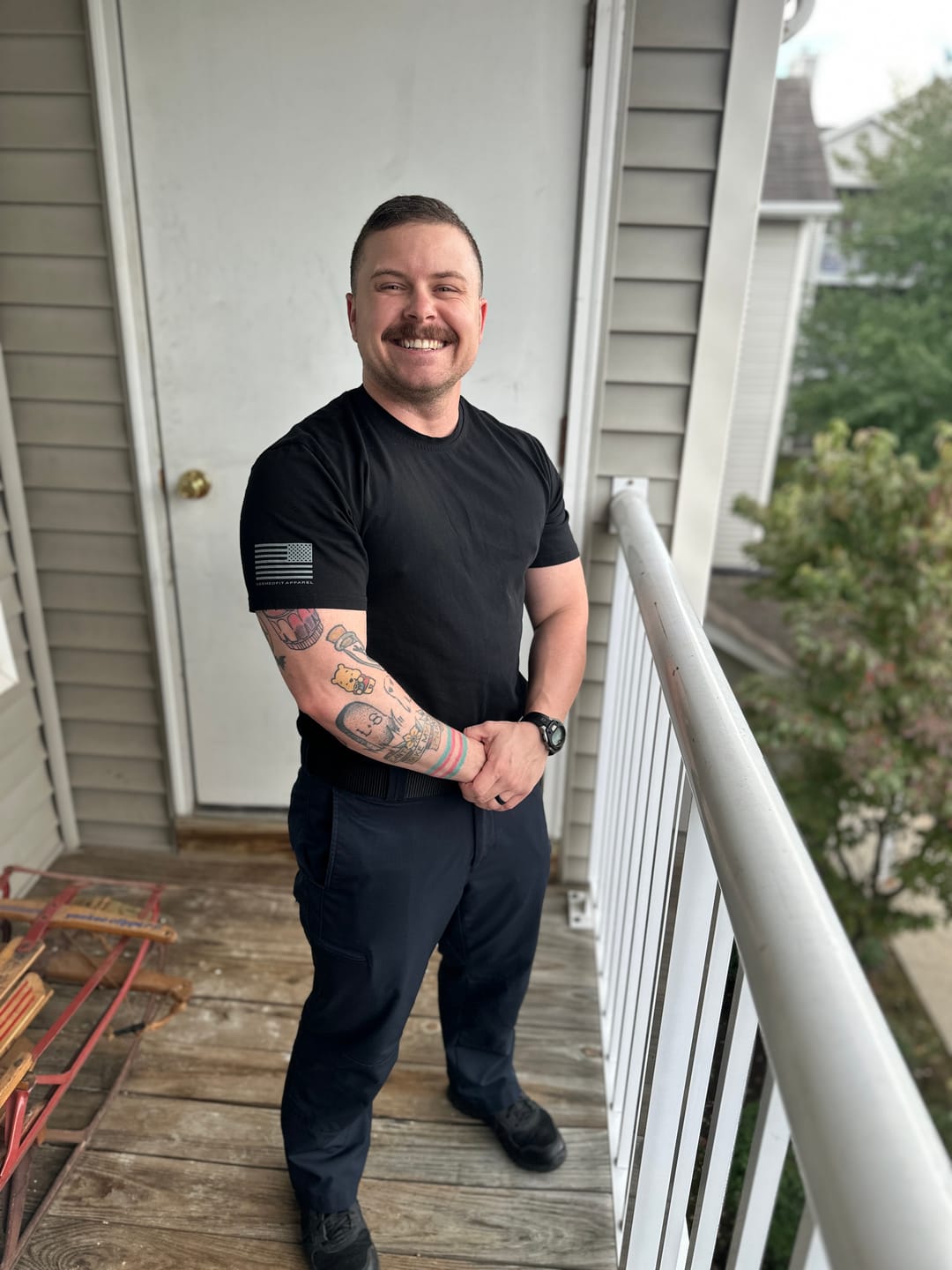 Customer photo review of Capsule Tee- Blackout