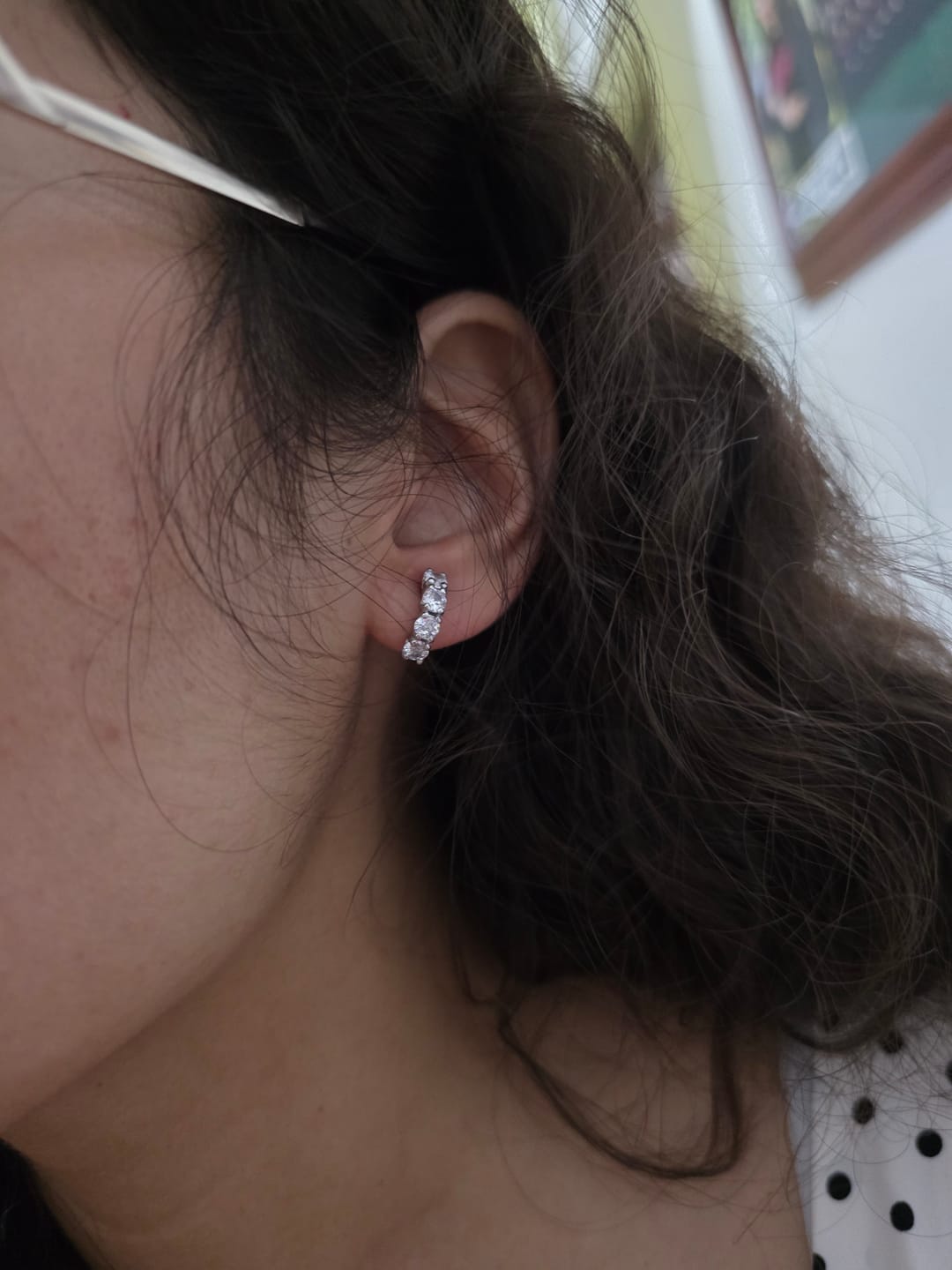 Customer photo review of Aretes Misty Plata