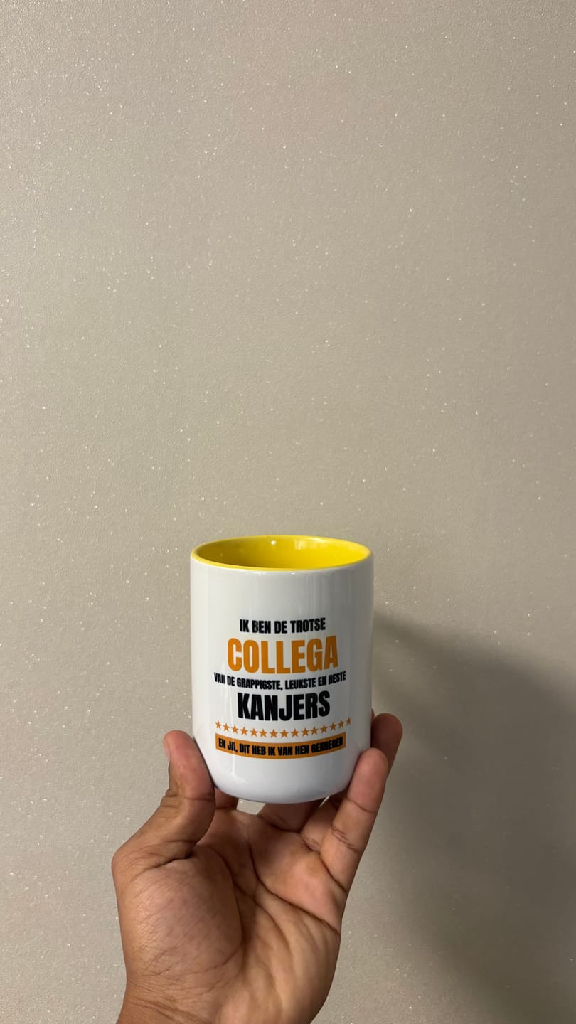 Customer photo review of 330ml (11oz) Duo Color Mok geel voor sublimatie