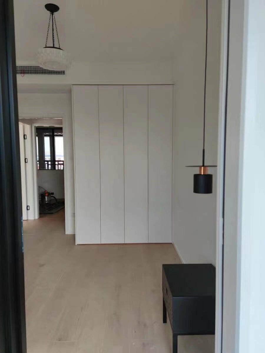 Customer photo review of Milk Glass Pendant Light, Moulded Drum Shade, 3 Chains, 36 cm