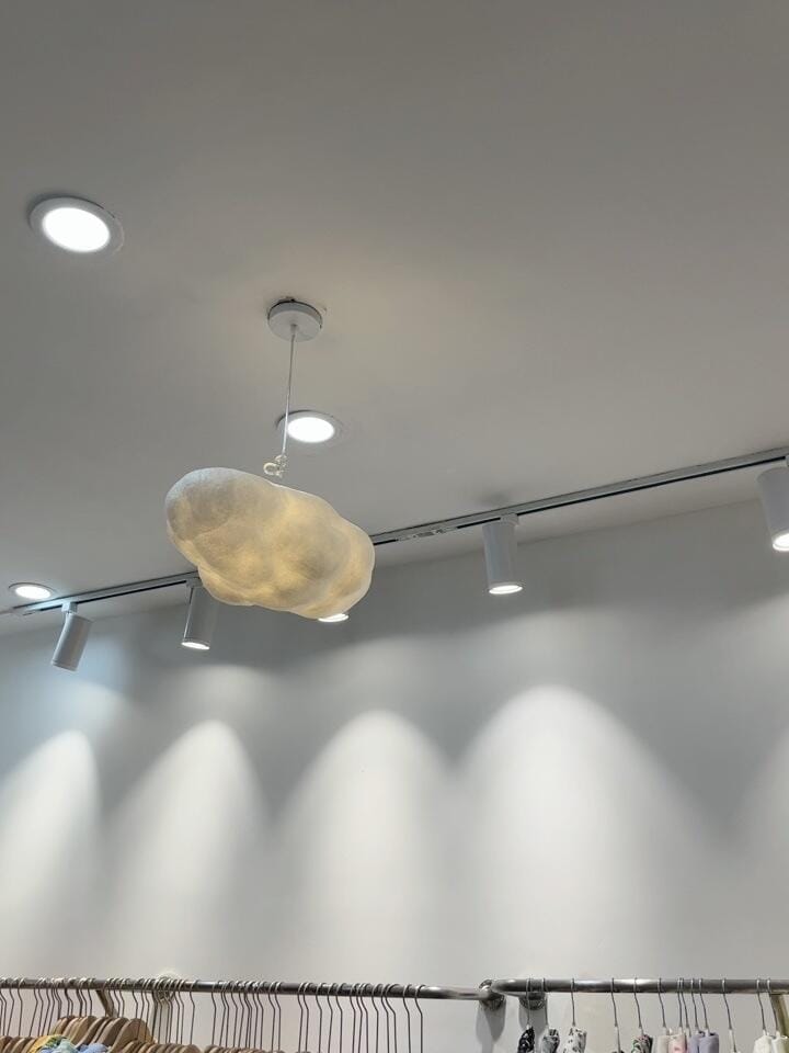 Customer photo review of Cloud-Shaped Fabric Pendant Light, Creased Texture, 30 to 90 cm