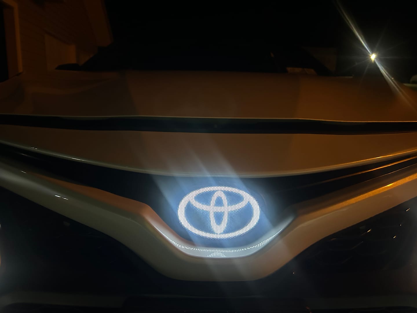 Customer photo review of Toyota Logo Front Grille LED Dynamic Illuminated Emblem Compatible with ACC Radar