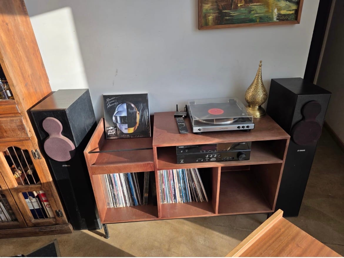 Customer photo review of Mueble Vinilos 115 COMPO ABEDUL — Kallfu.cl
