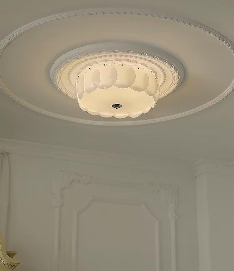 Customer photo review of Copper Frame Ceiling Light with Glass Disks, Single Light