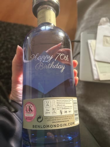 Customer photo review of Personalised Gin