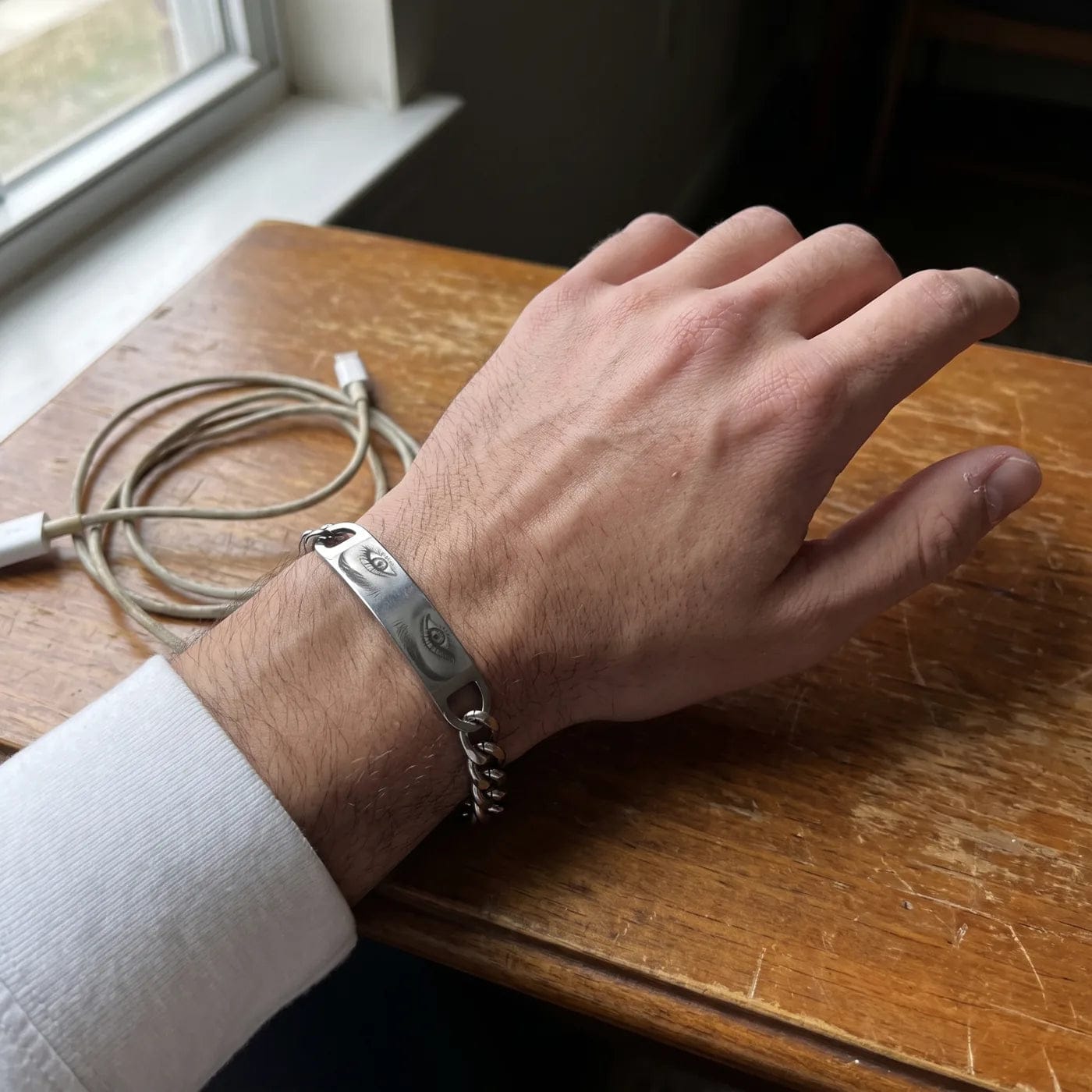 Customer photo review of Pulsera Ojo Eterno | Joyería Personalizable
