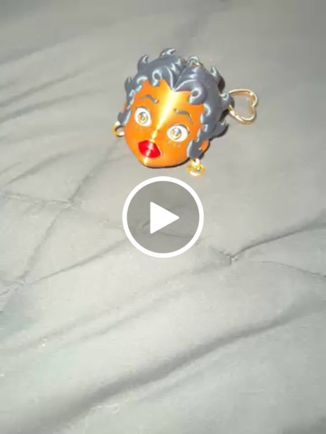 Customer video review of "Curly Temple" Toy Collectible Bag Charm
