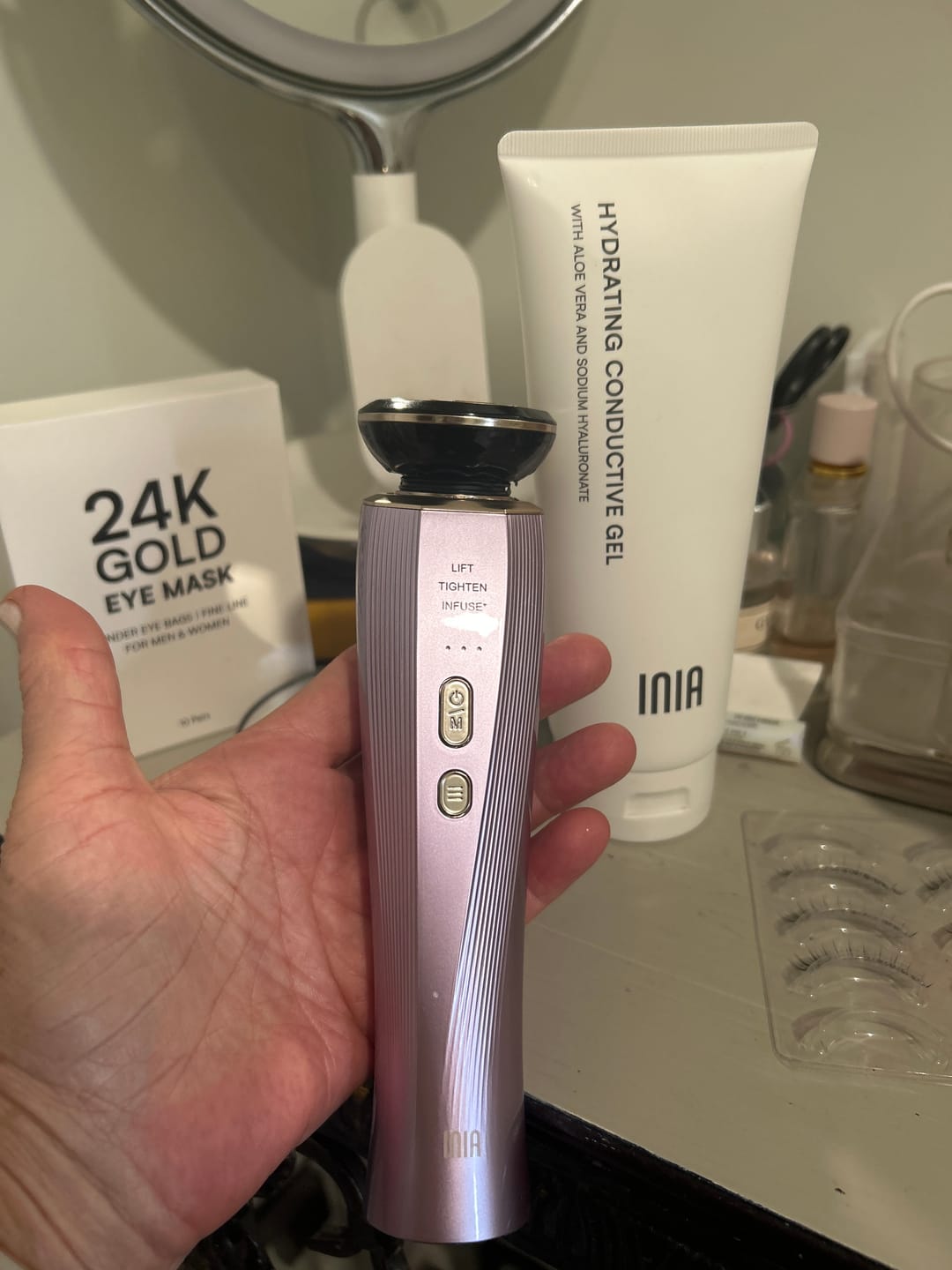 Customer photo review of INIA FLARE Microcurrent Facial Device