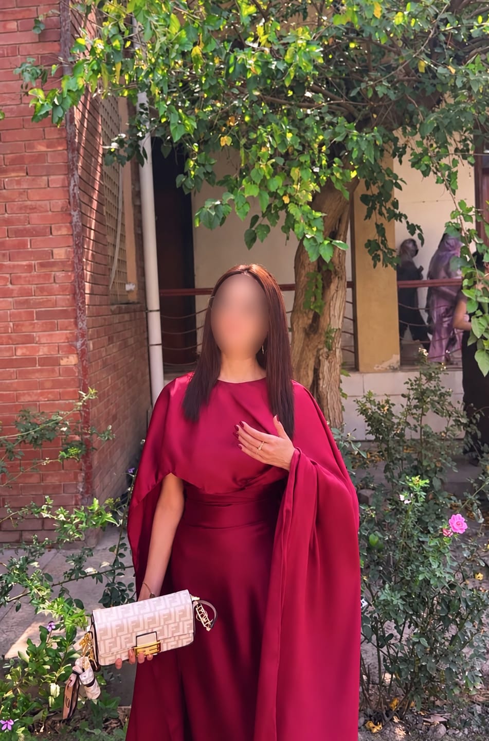 Customer photo review of Elegant Floor-Length Maxi Dress
