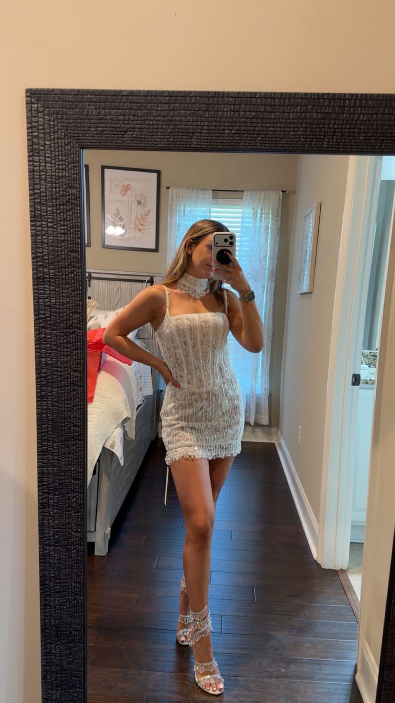 Customer photo review of "Celestial" Embellished Mini Dress