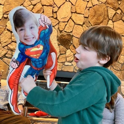 Customer photo review of Kişiye Özel Fotoğraflı Yastık Dinozor