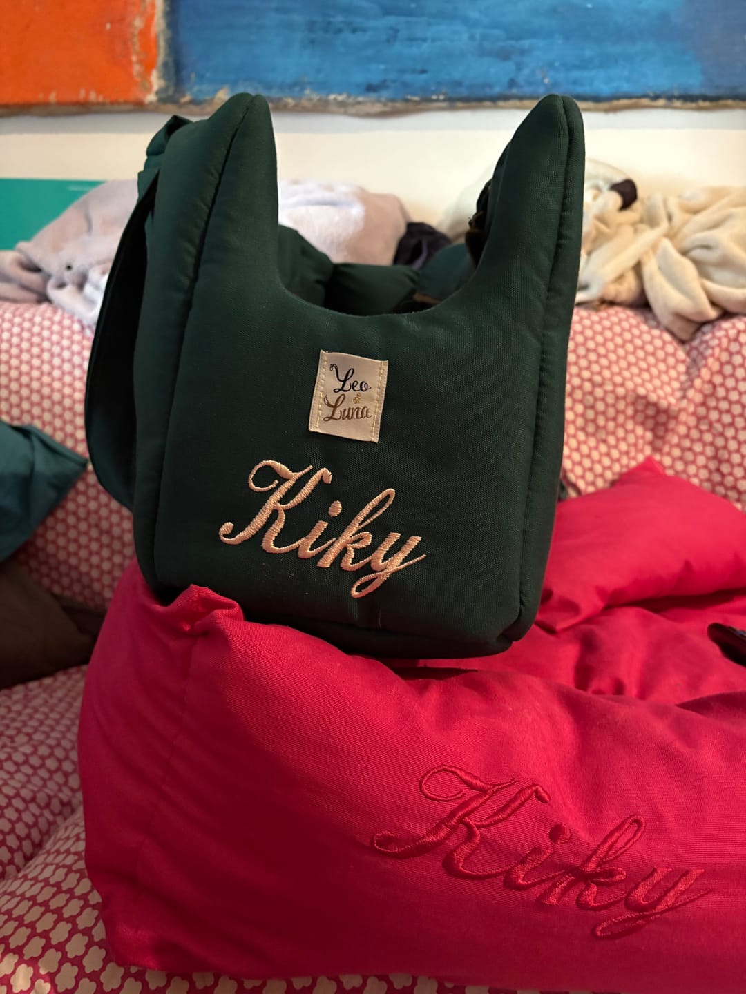 Customer photo review of Borsa Tessuto Dralon Verde Bosco