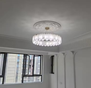 Customer photo review of Sculptural Alabaster Chandelier | Aurevia