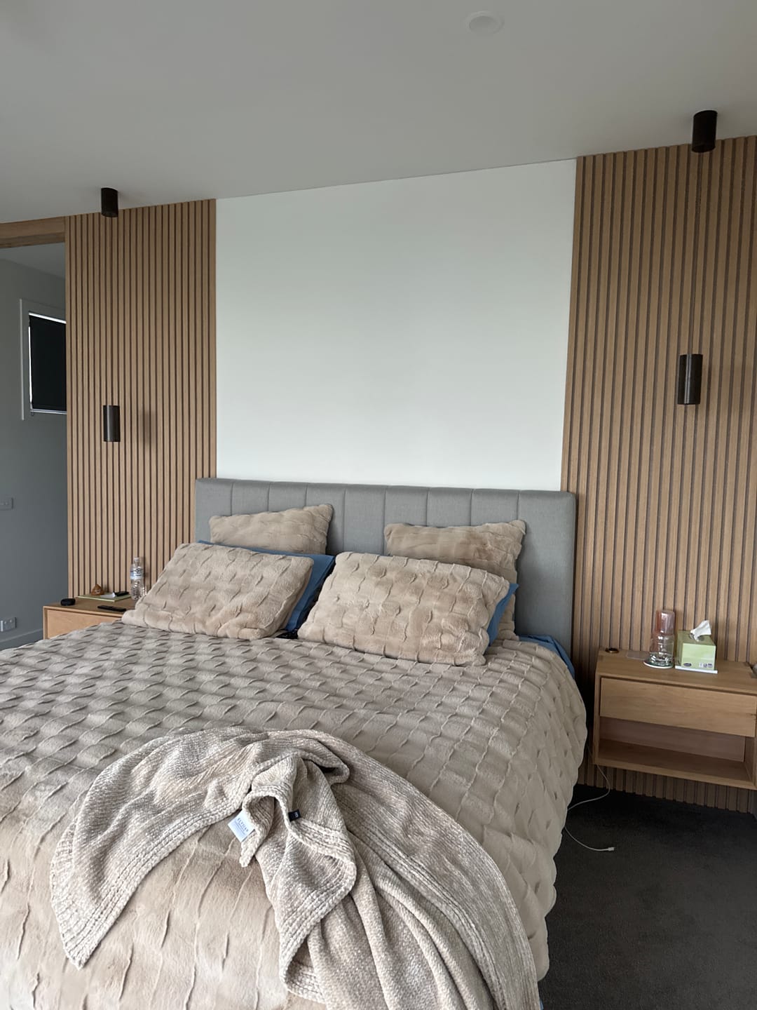 Customer photo review of Natural Oak Acoustic Slat Wall Panel - 290cmx60cm