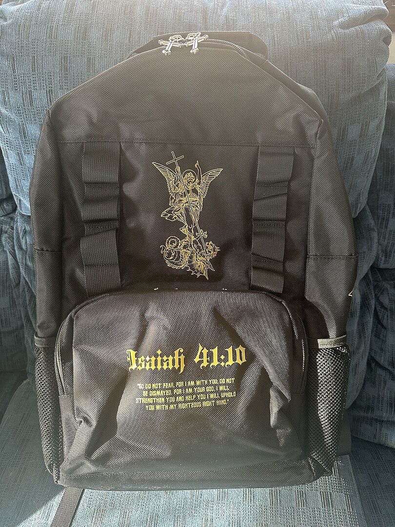 Customer photo review of Fear Not Backpack