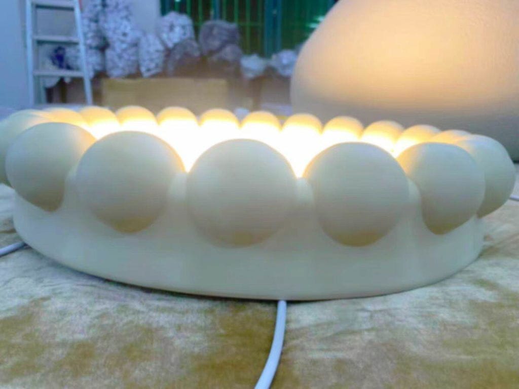 Customer photo review of Round Resin Ceiling Light, Acrylic Diffuser, 44 cm